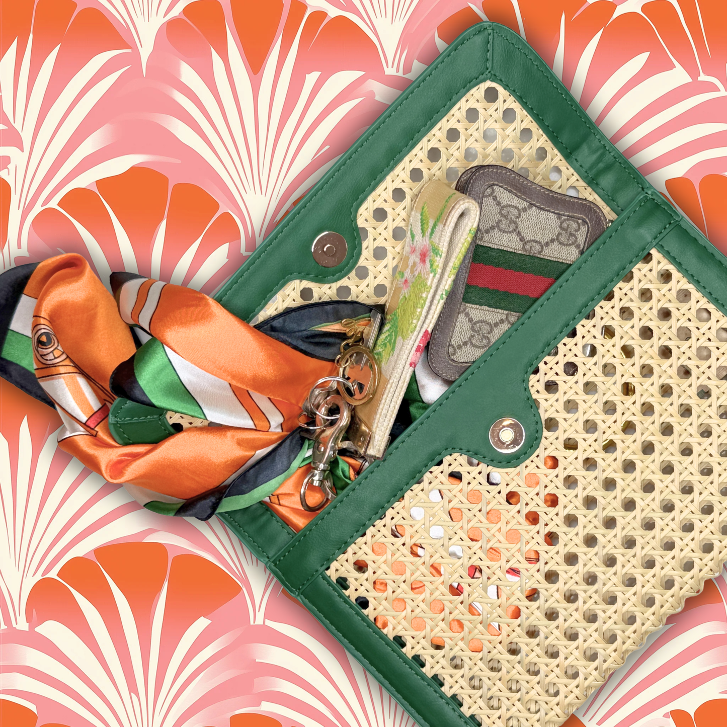 French Quarter Clutch in Green