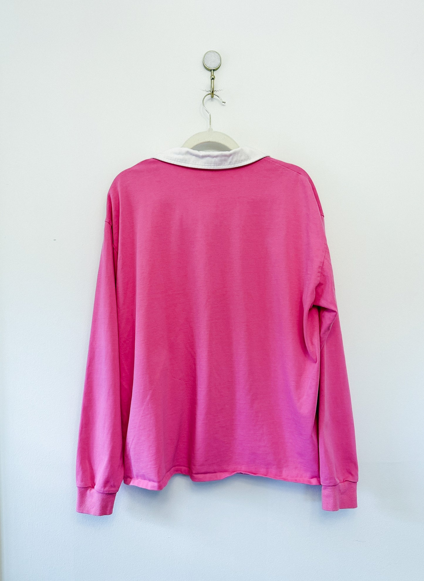Good American Sorority Pink Rugby Shirt, Size 3-4