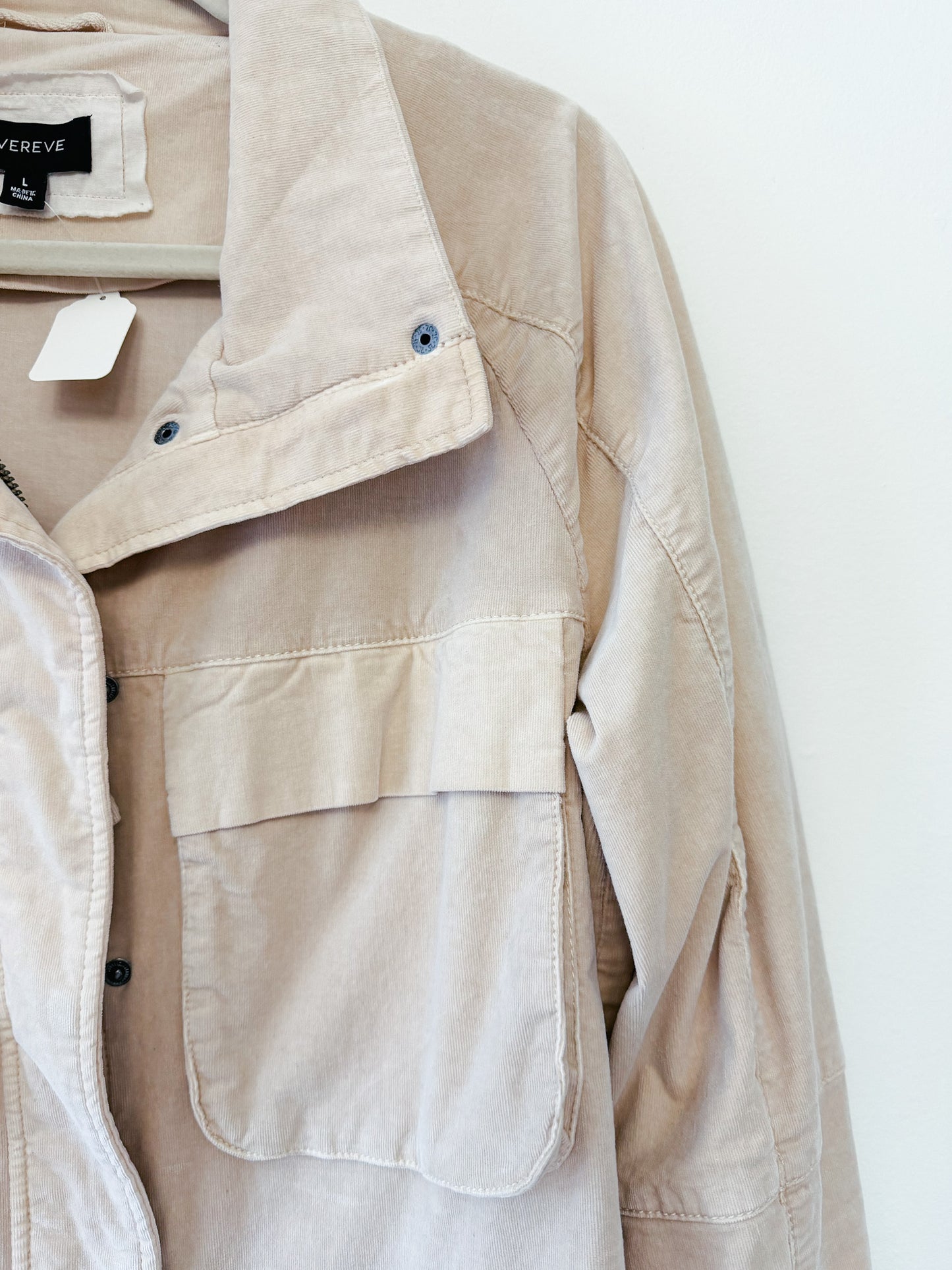 Evereve Corduroy Camp Jacket, Size Large