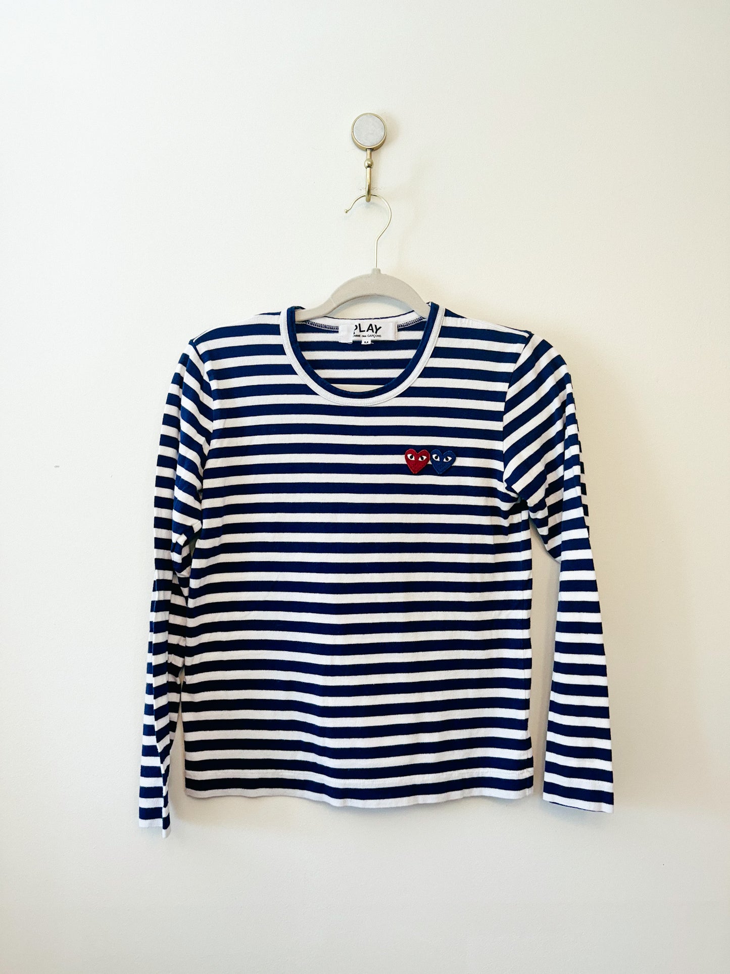 comme des garcons play striped tee