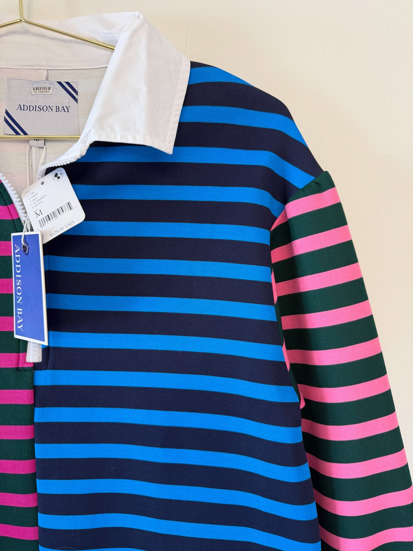 Addison Bay Rara Rugby Pullover, Size Medium