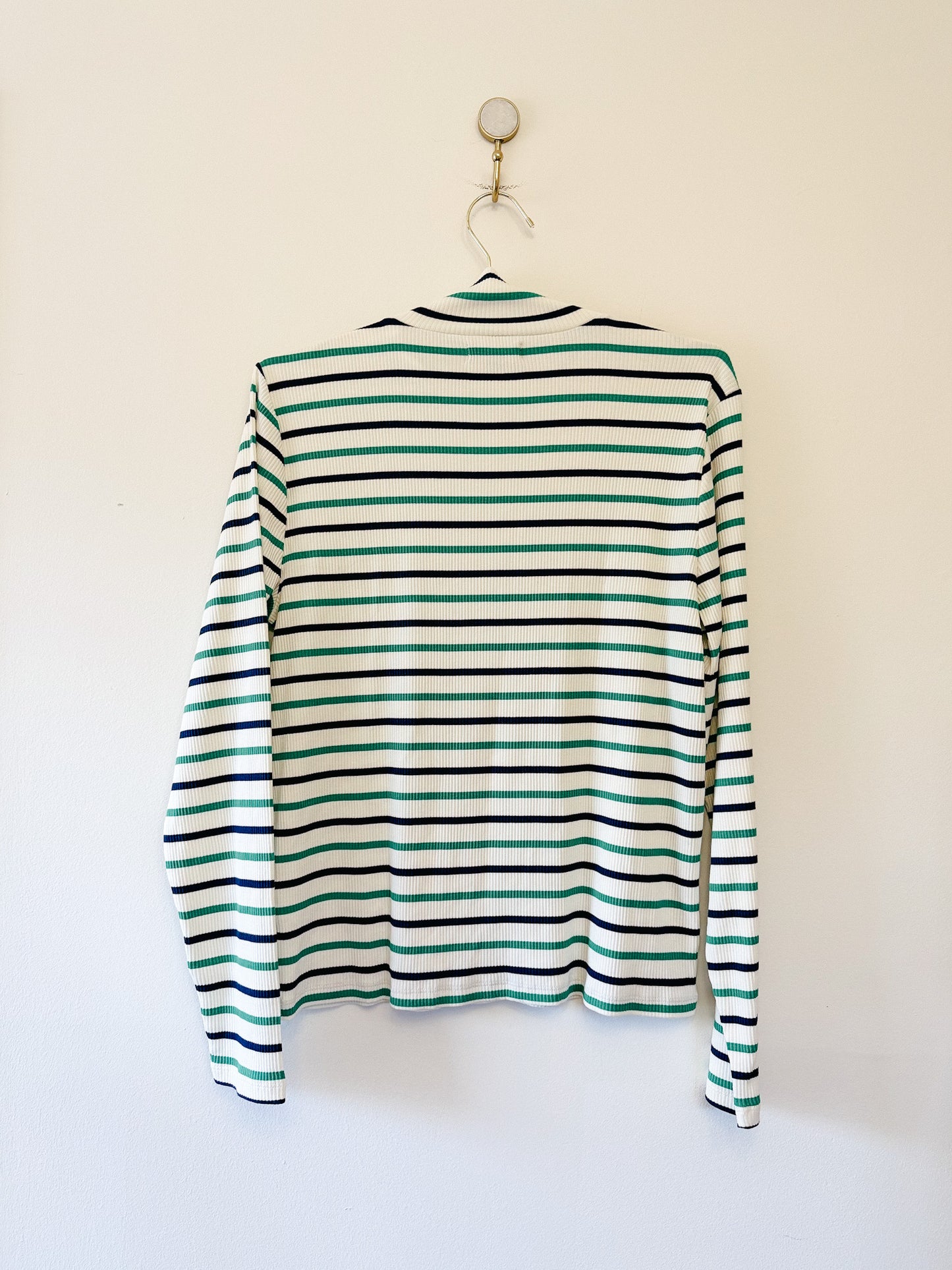 J. Crew Vintage Rib Turtleneck With Buttons, Size Extra Large
