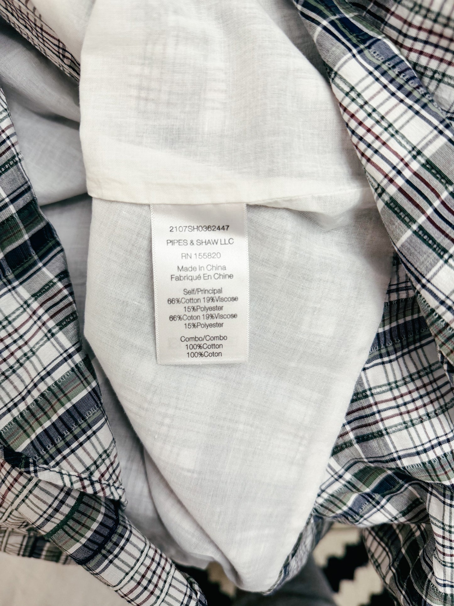 Veronica Beard Valle Plaid Ruched Shirt Dress, Size 8