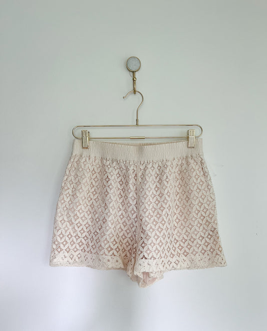 See By Chloe Ivory Lace Shorts