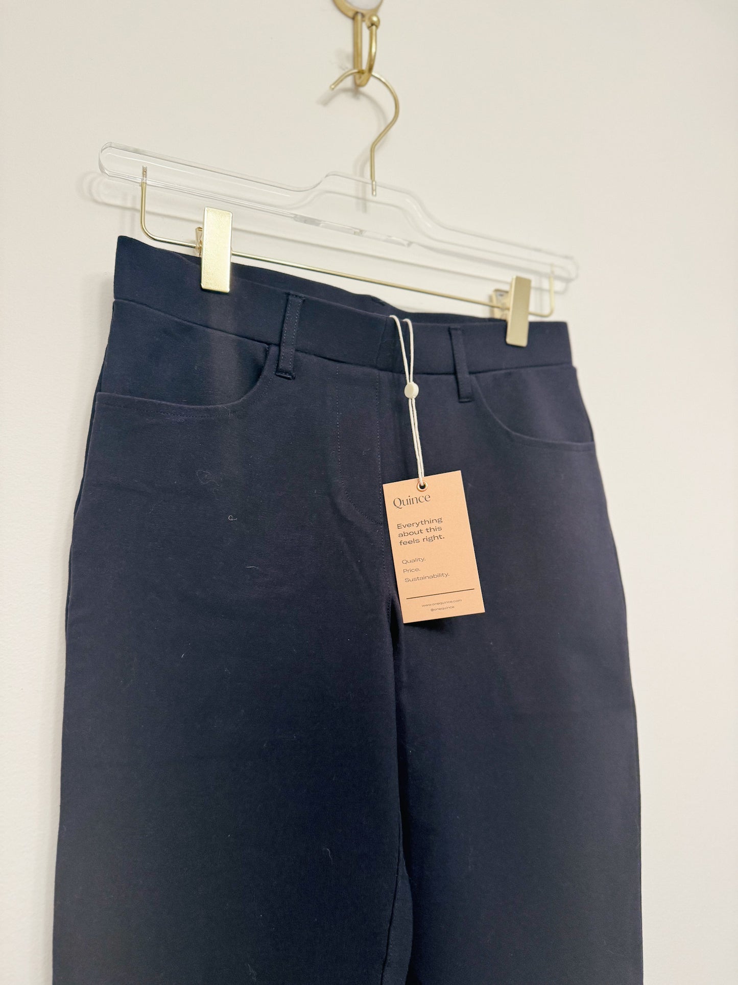 Quince Ultra-Stretch Ponte Straight Leg 4-Pocket Pants