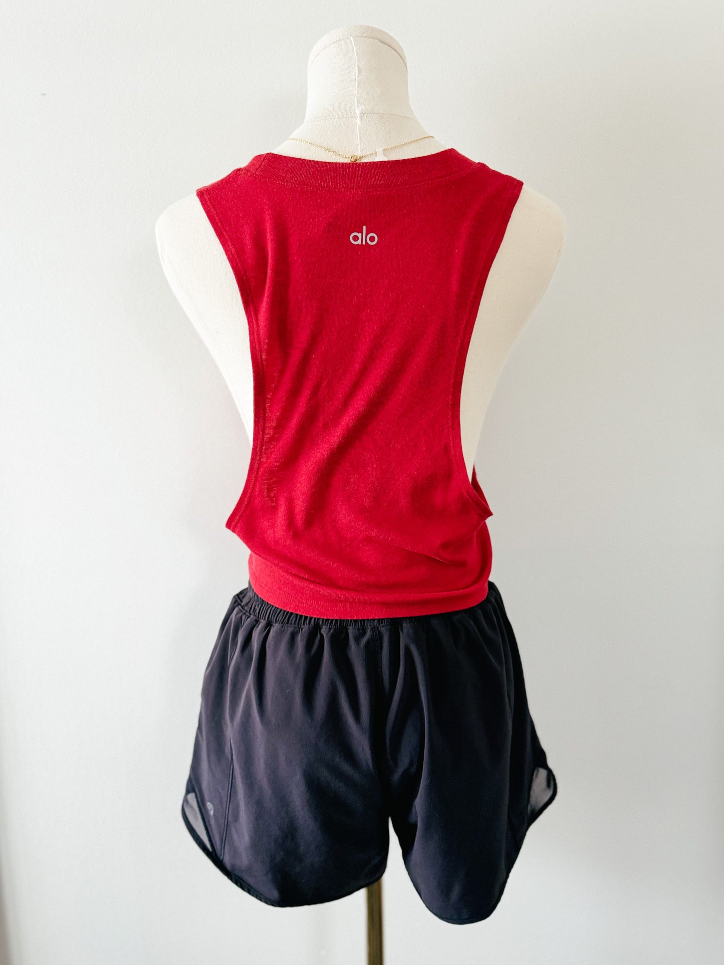 Alo Yoga Red Cropped Tank