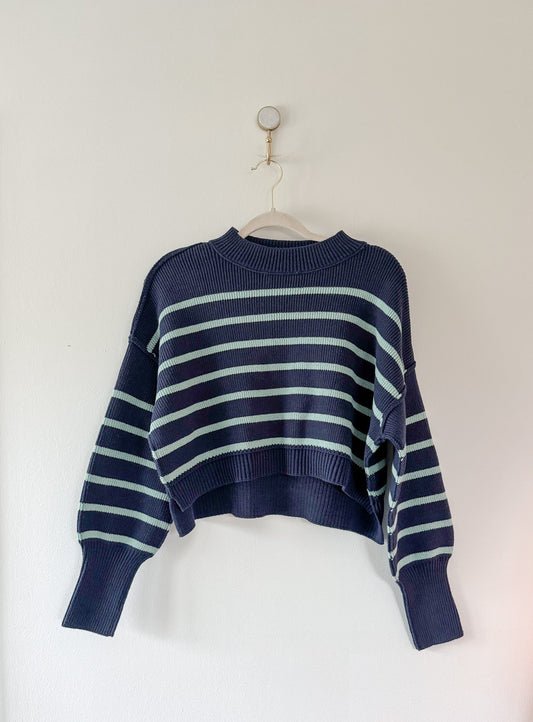 Free People Striped Easy Street Sweater, Size Extra Small