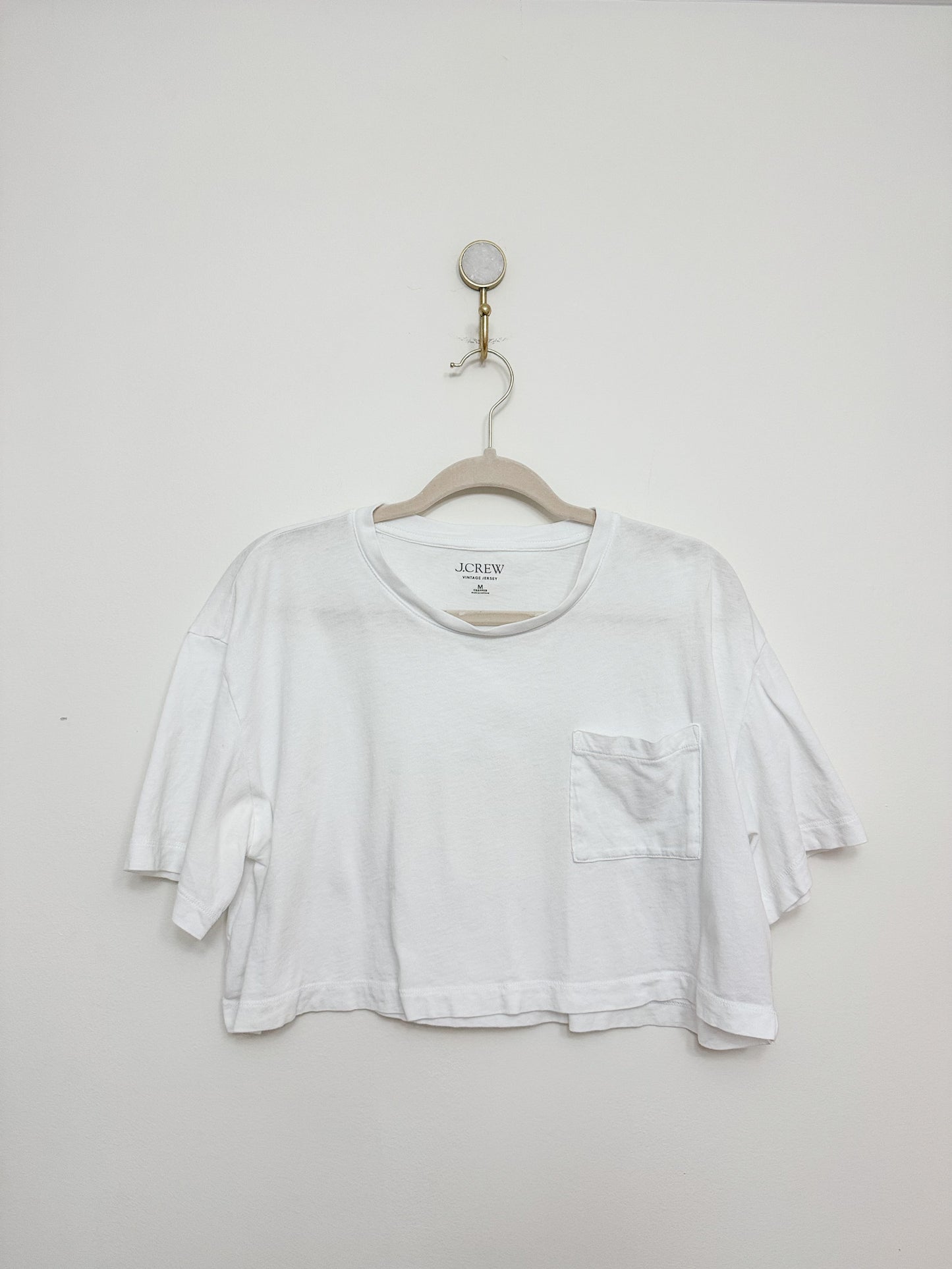 J. Crew Vintage Jersey Cropped Pocket T-Shirt