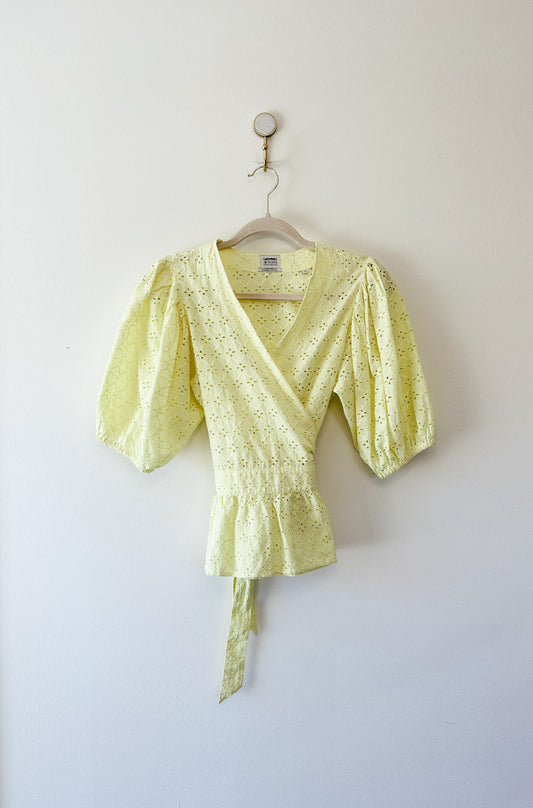Scotch & Soda Broderie Anglaise Wrap Top