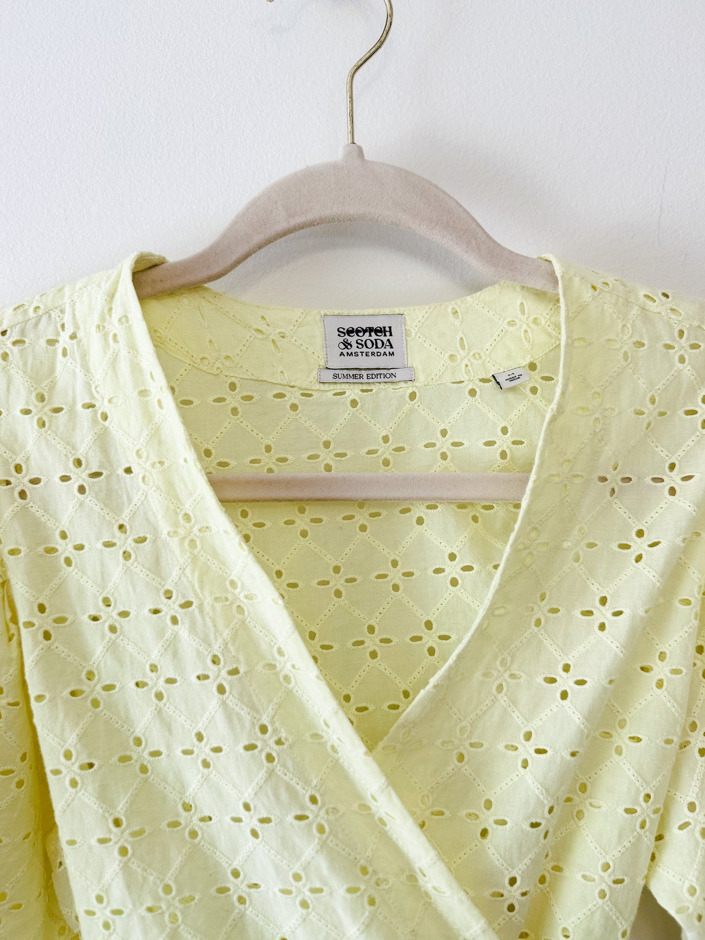 Scotch & Soda Broderie Anglaise Wrap Top