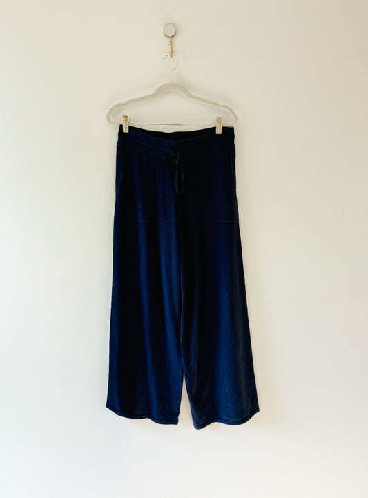 24/7 by Soma Recycled Yarn Wide Leg Crop Pant in Polar Nights, Size Small