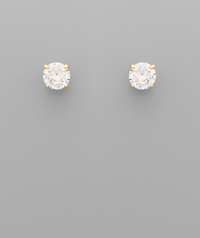 cubic zirconia stud earrings