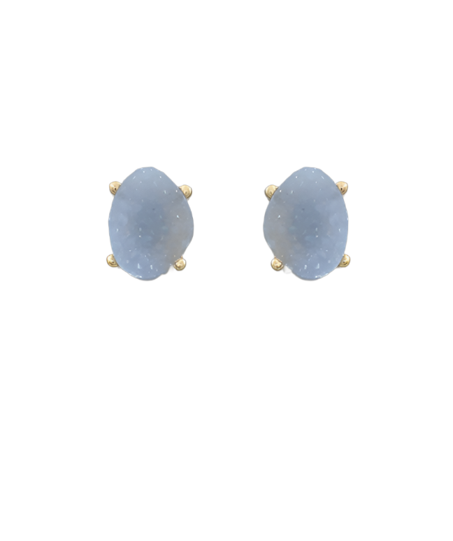 periwinkle druzy stud earrings