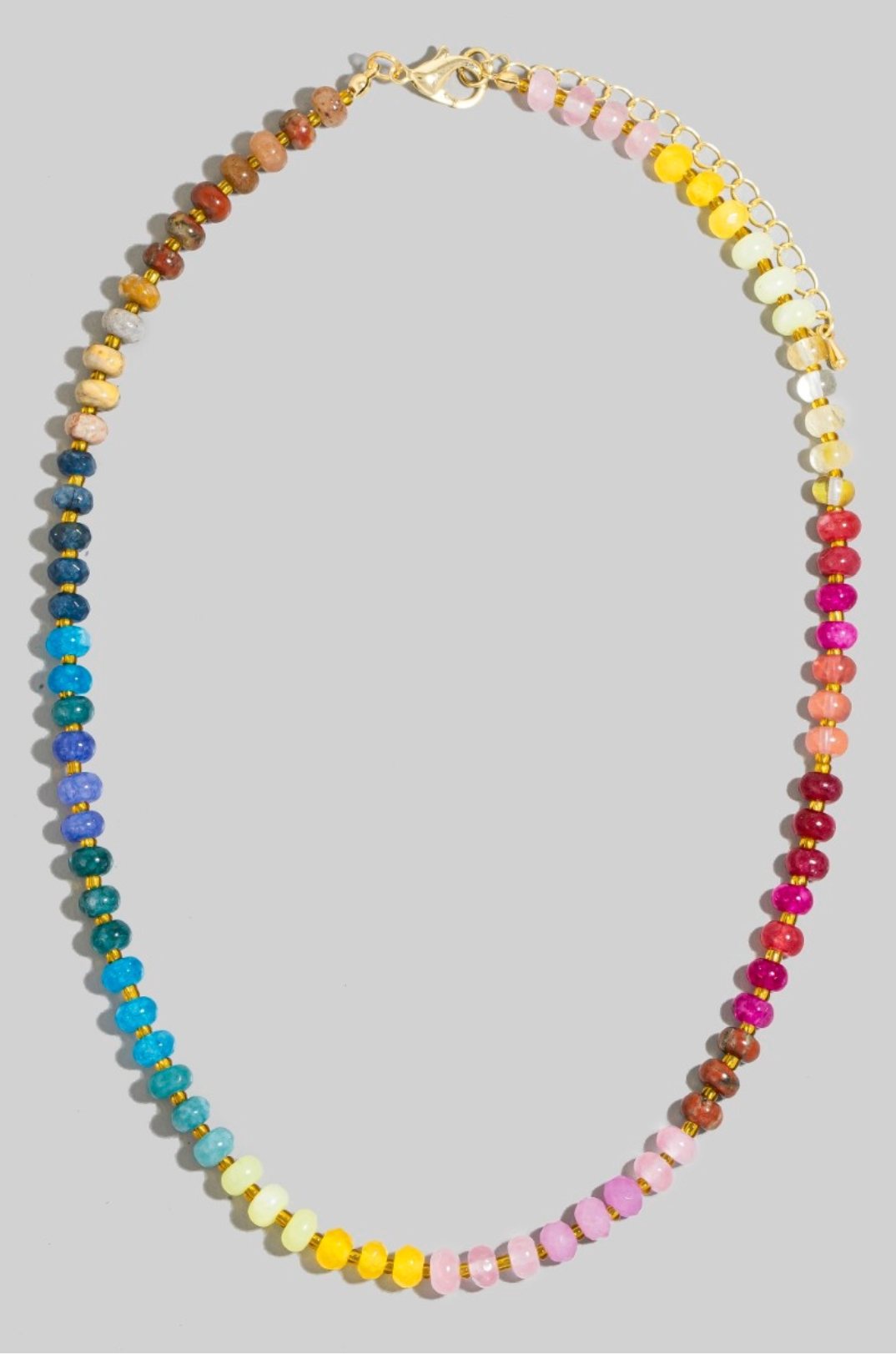 Gradient Stone Beaded Necklace