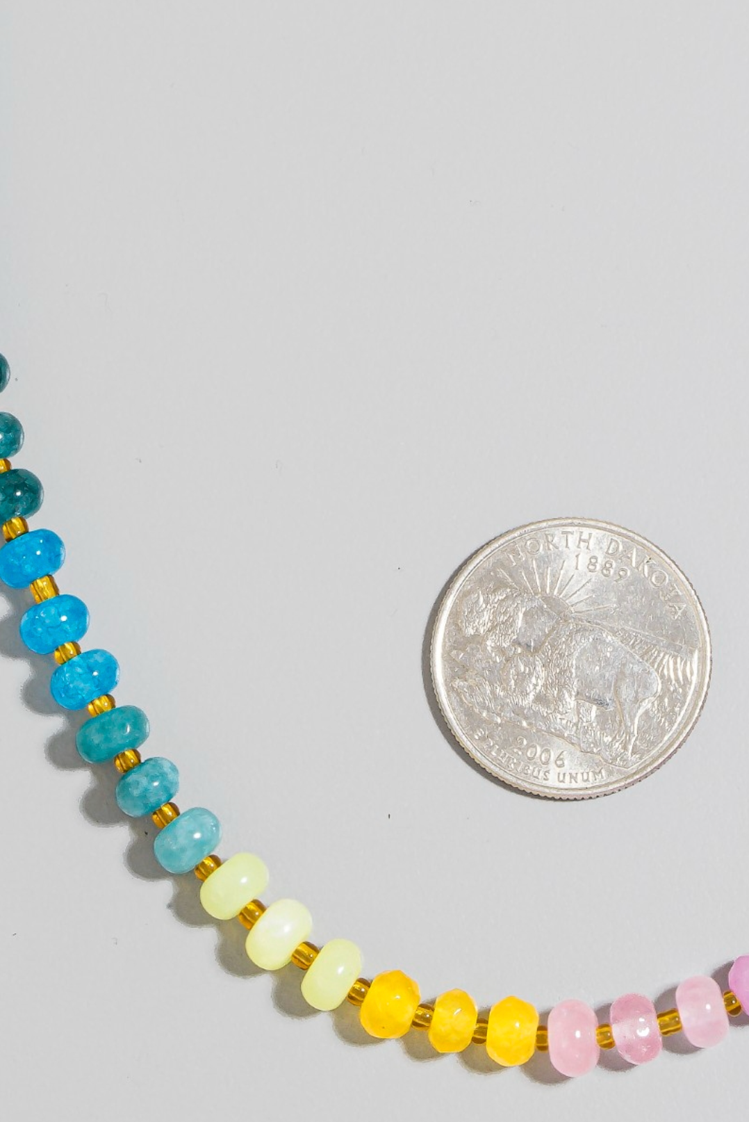 Gradient Stone Beaded Necklace