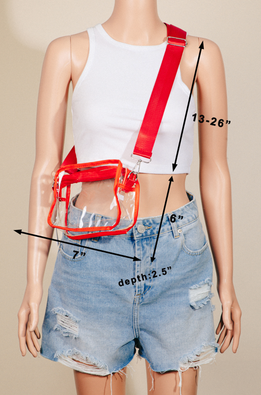 Clear/See Through Crossbody Stadium Bag