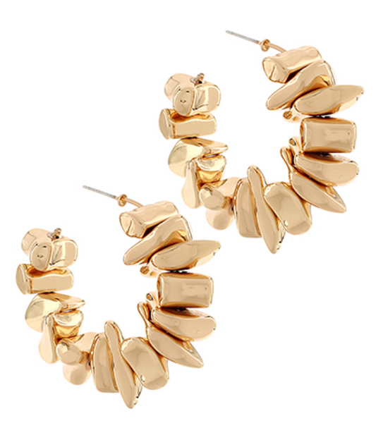 Geometric Shape Metal Hoops