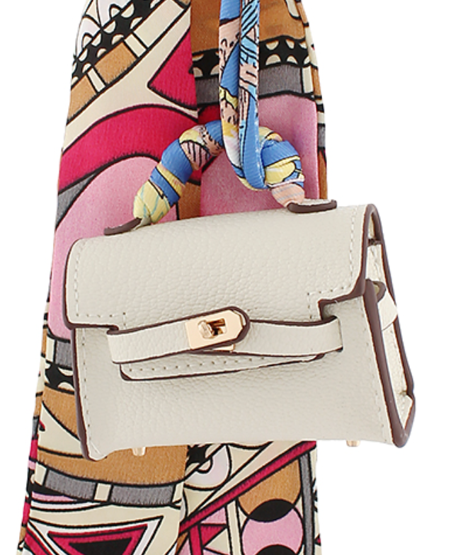 Mini Handbag & Scarf Bag Charm Keychain