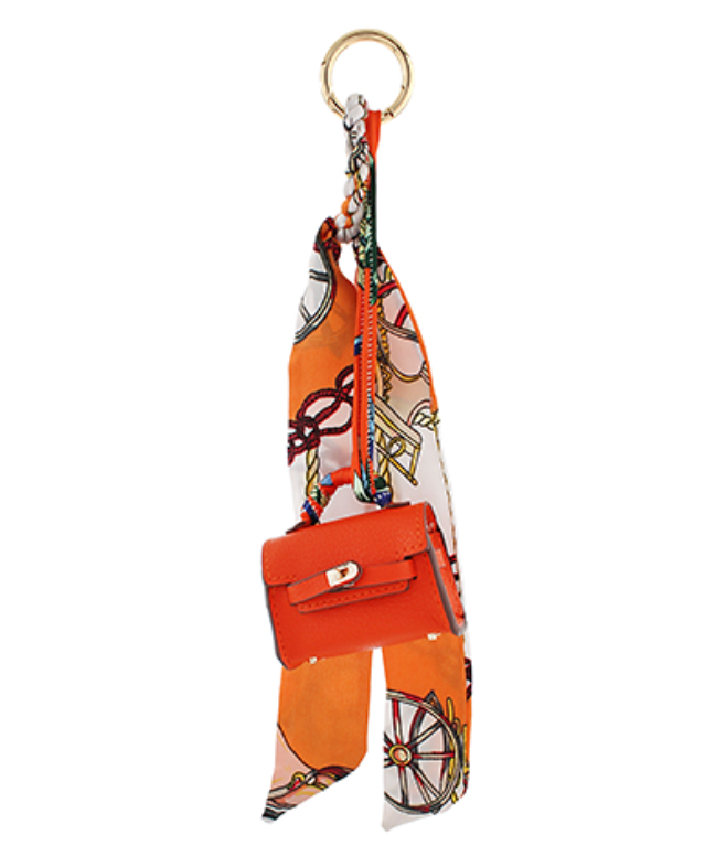 Mini Handbag & Scarf Bag Charm Keychain