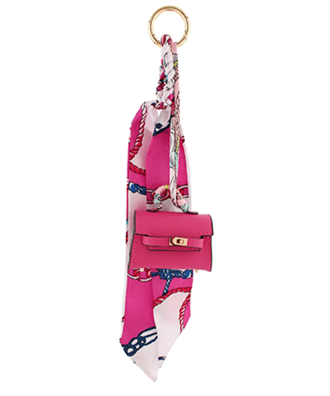 Mini Handbag & Scarf Bag Charm Keychain