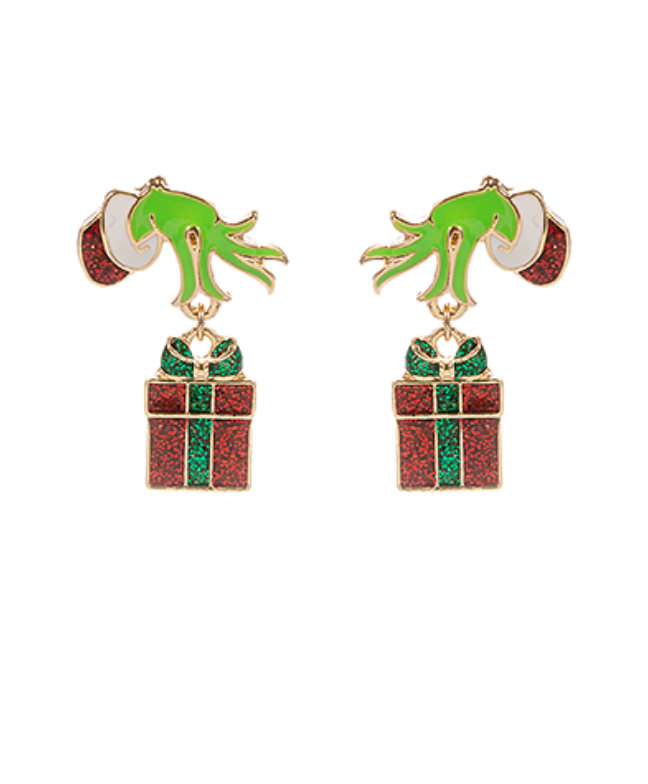 The Grinch Christmas Earrings