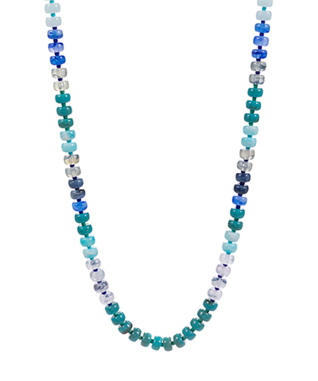 Flat Round Bead Ombre Necklace