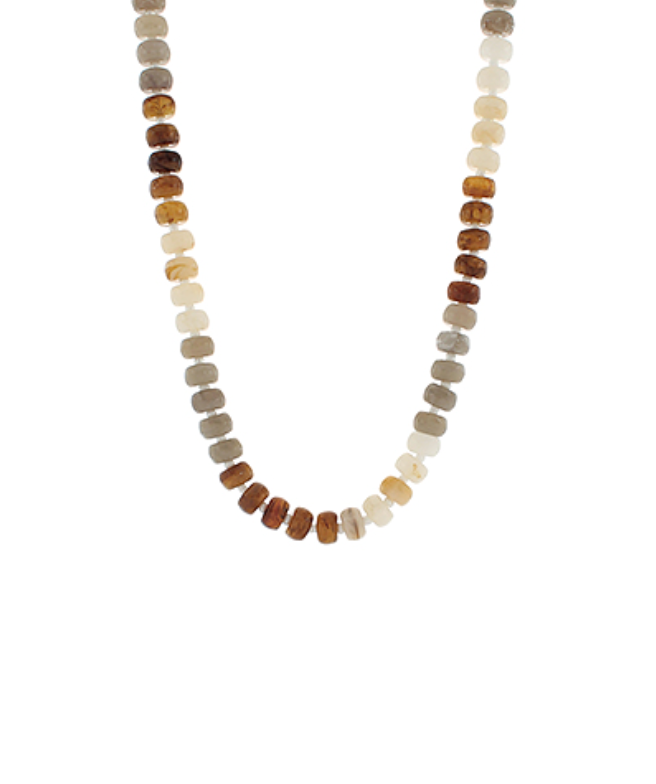 Marble Rondelle Bead Necklace