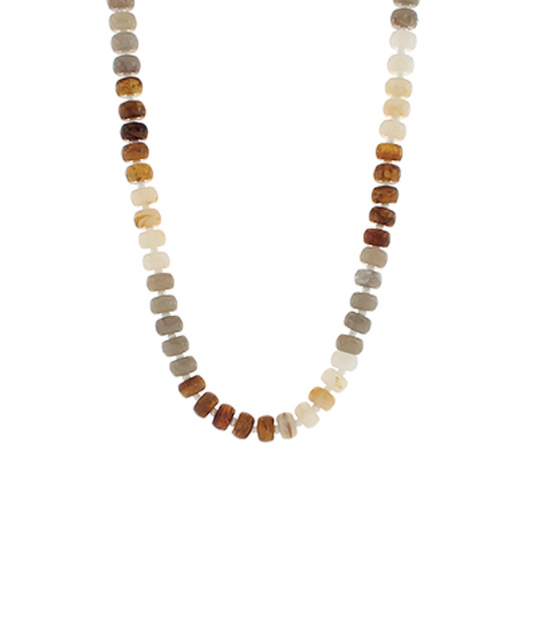 Marble Rondelle Bead Necklace