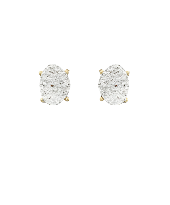 Oval Druzy Studs