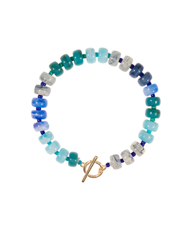 Flat Round Bead Ombre Bracelet