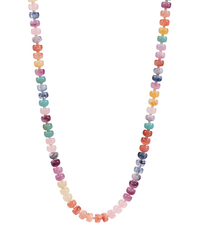 Flat Round Bead Ombre Necklace