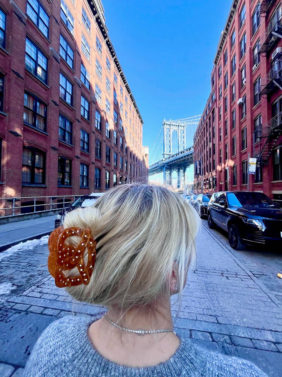 Solar Eclipse Hand-painted Pretzel Hair Claw Clip | Eco-Friendly