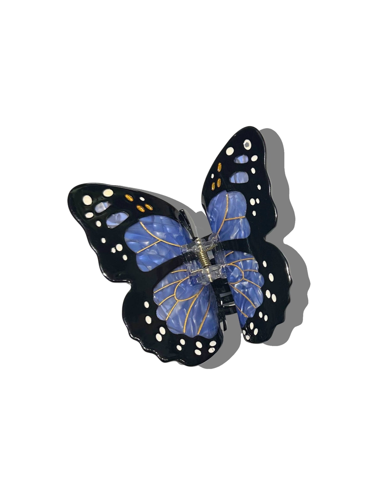 Solar Eclipse Hand-painted Monarch Butterfly Claw Hair Clip | Eco-Friendly: Orange