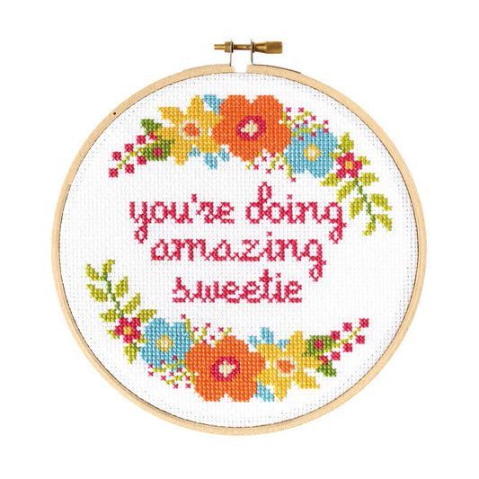 The Stranded Stitch You're Doing Amazing Sweetie Cross Stitch Kit