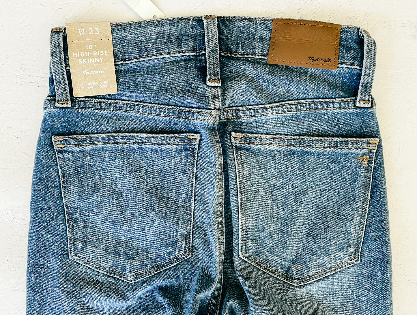 Madewell 10" High-Rise, Button Front Skinny Jeans in Dewitt Wash