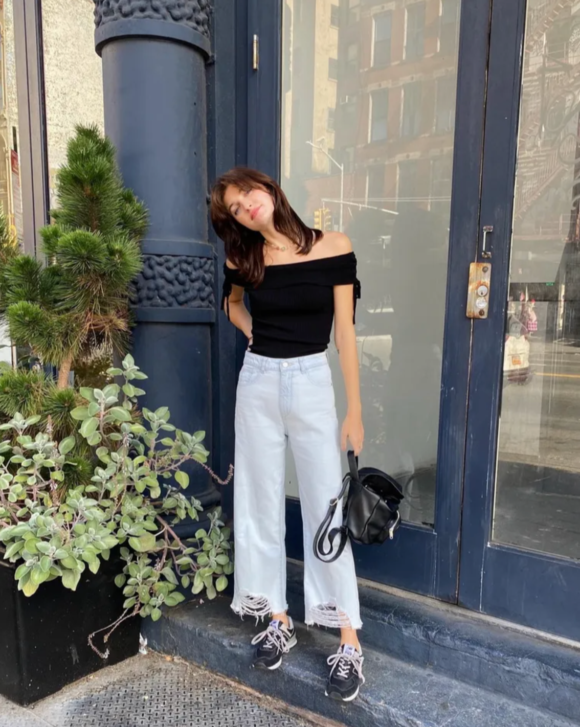 DL1961 Hepburn High Rise Wide Leg Jeans in Palermo