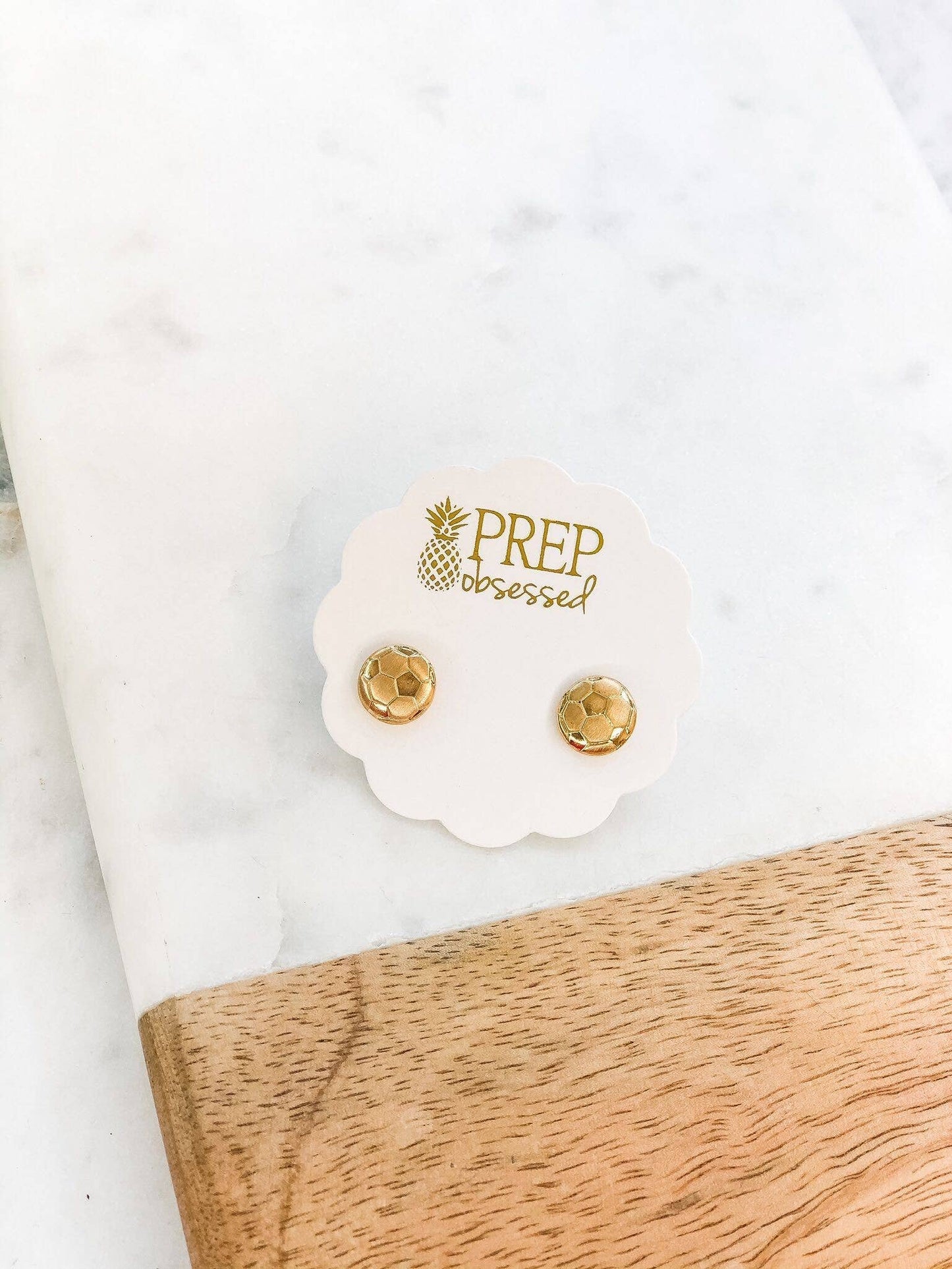 Soccer Ball Stud Earrings