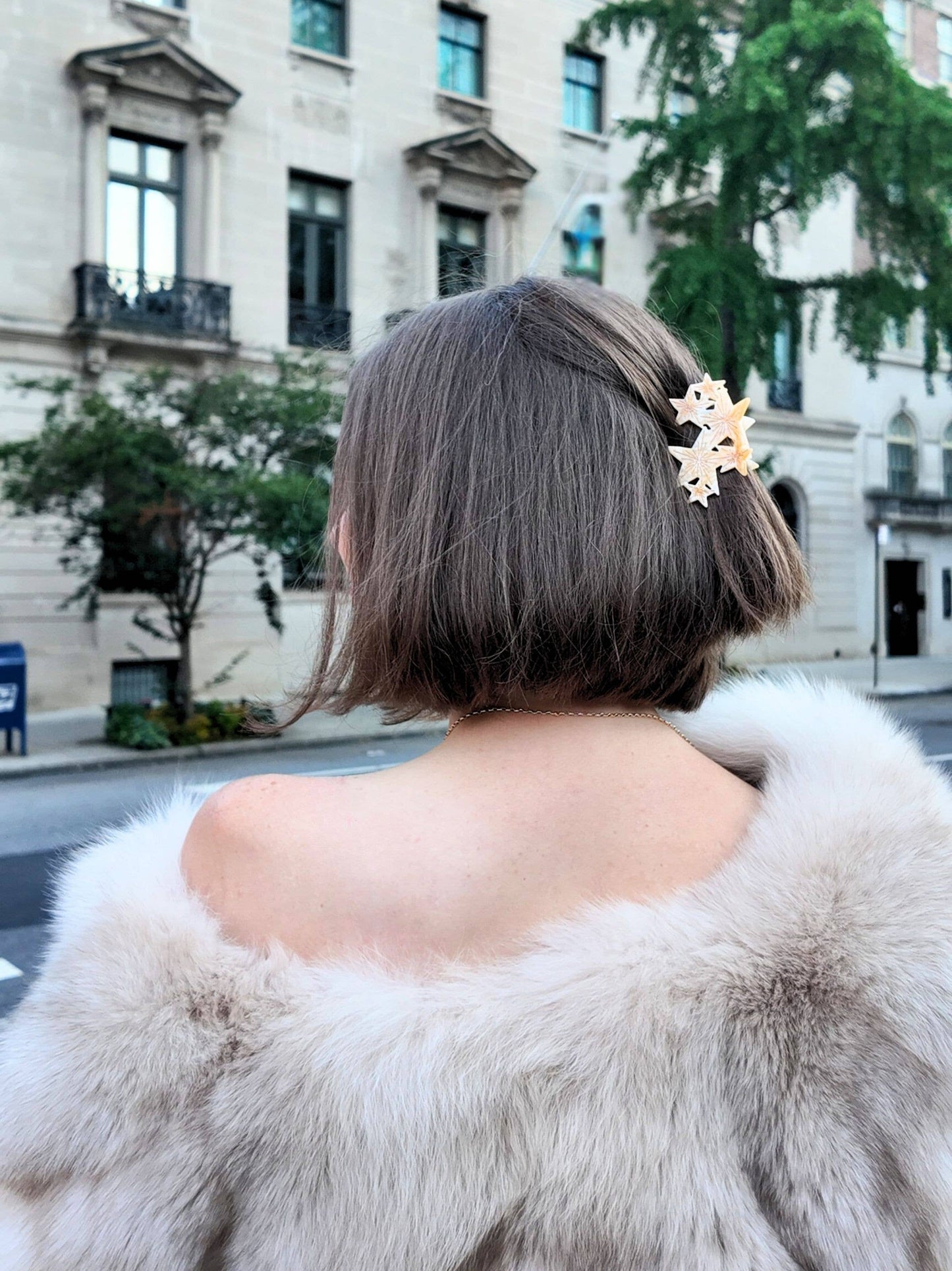 Solar Eclipse Hand-painted Celestial Stars Claw Hair Clip | Eco-Friendly