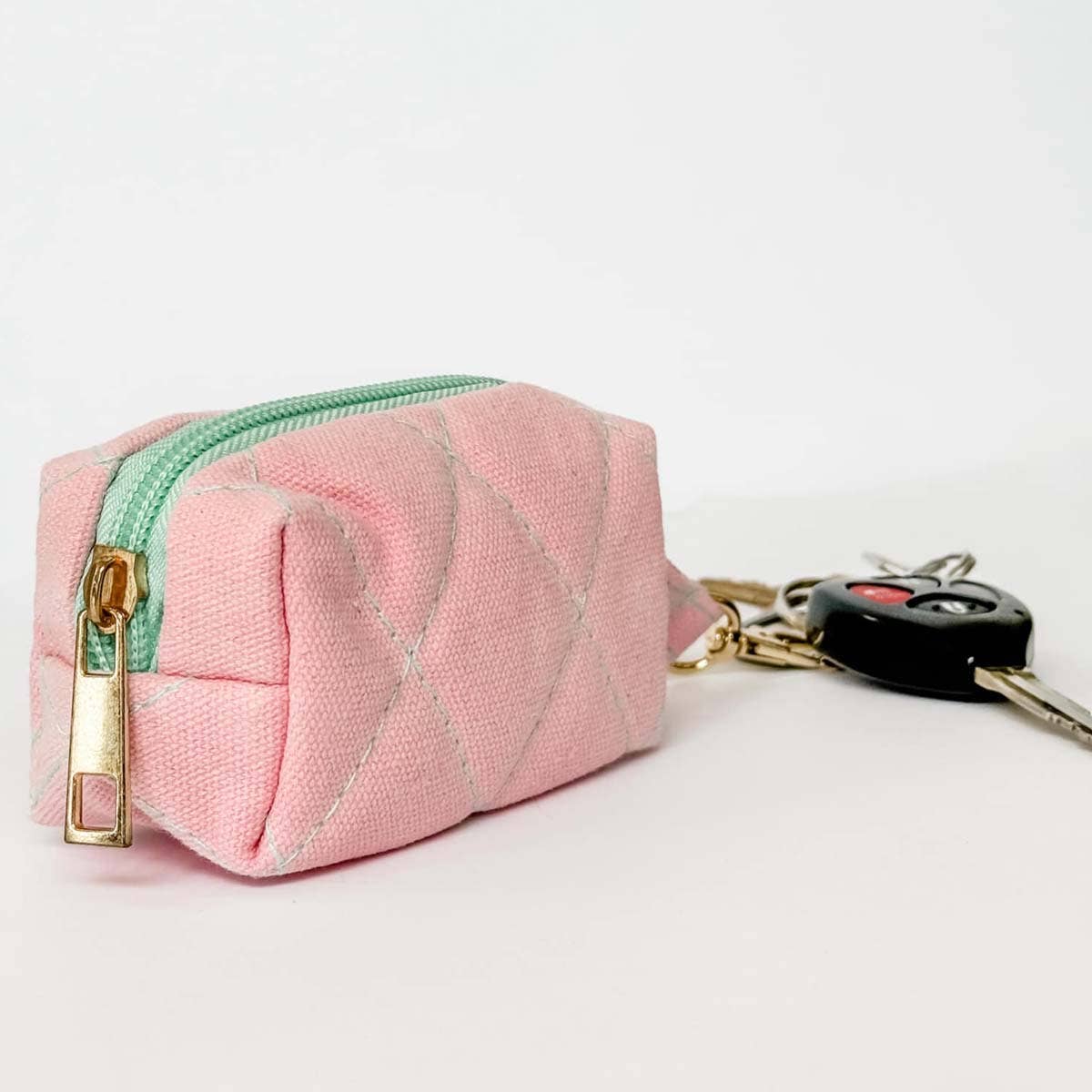 Mini Quilted Bag, Dog Bag Holder, Zipper Bag, Mini Bag