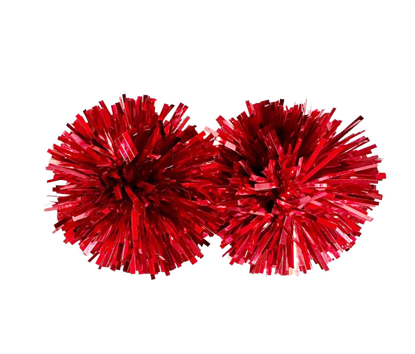 Red Party Pom Pom Stud Earrings