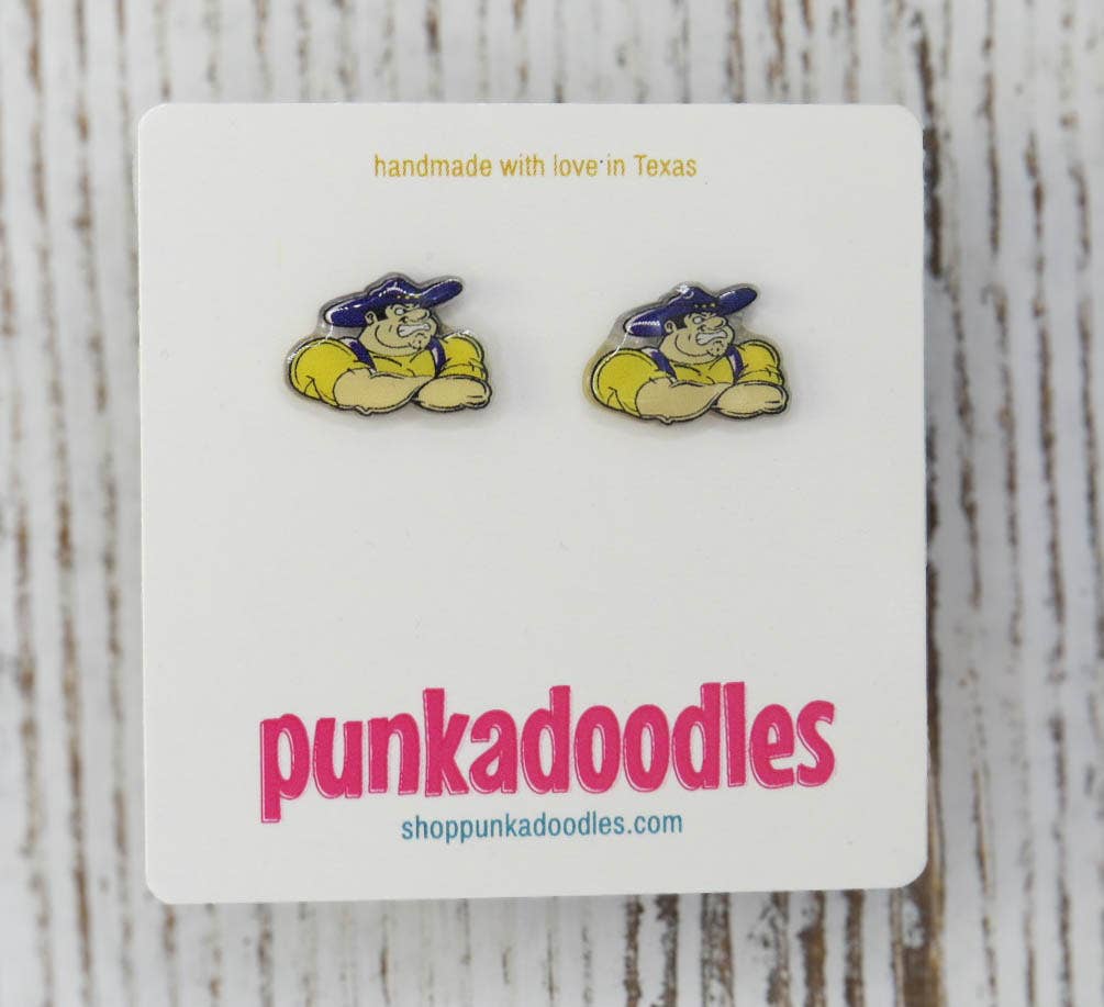Punkadoodles.co - Custom Mascot Stud Earrings