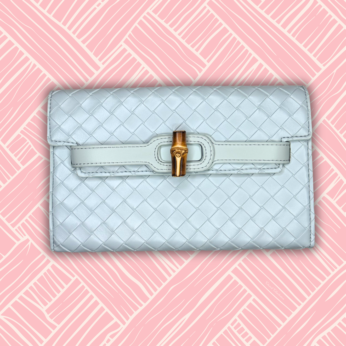 Broad Clutch in Haint Blue