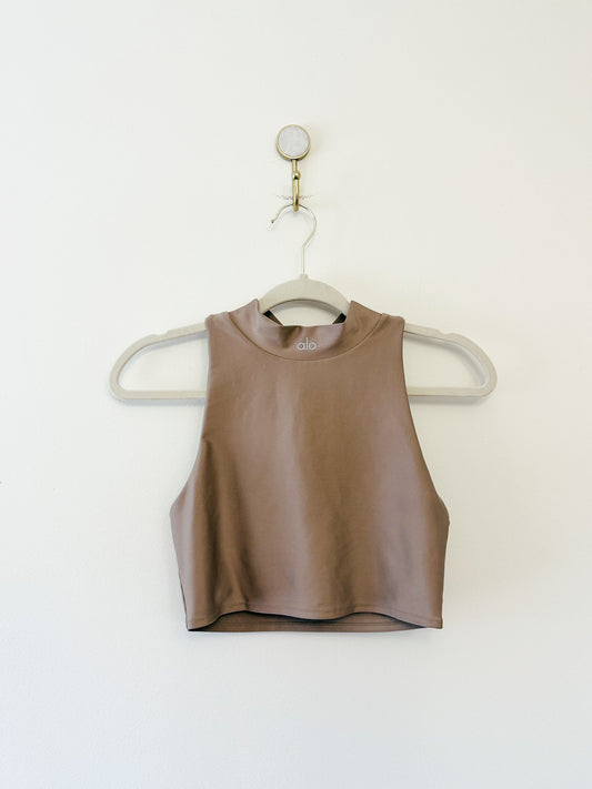 Alo Yoga Airlift Fuse Bra Tank in Gravel, Size Medium