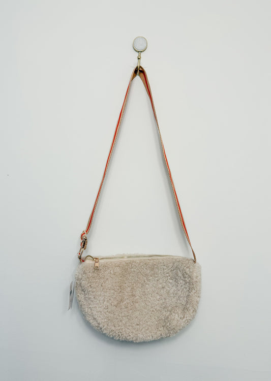 by Anthropologie Sherpa Half Moon Sling Bag