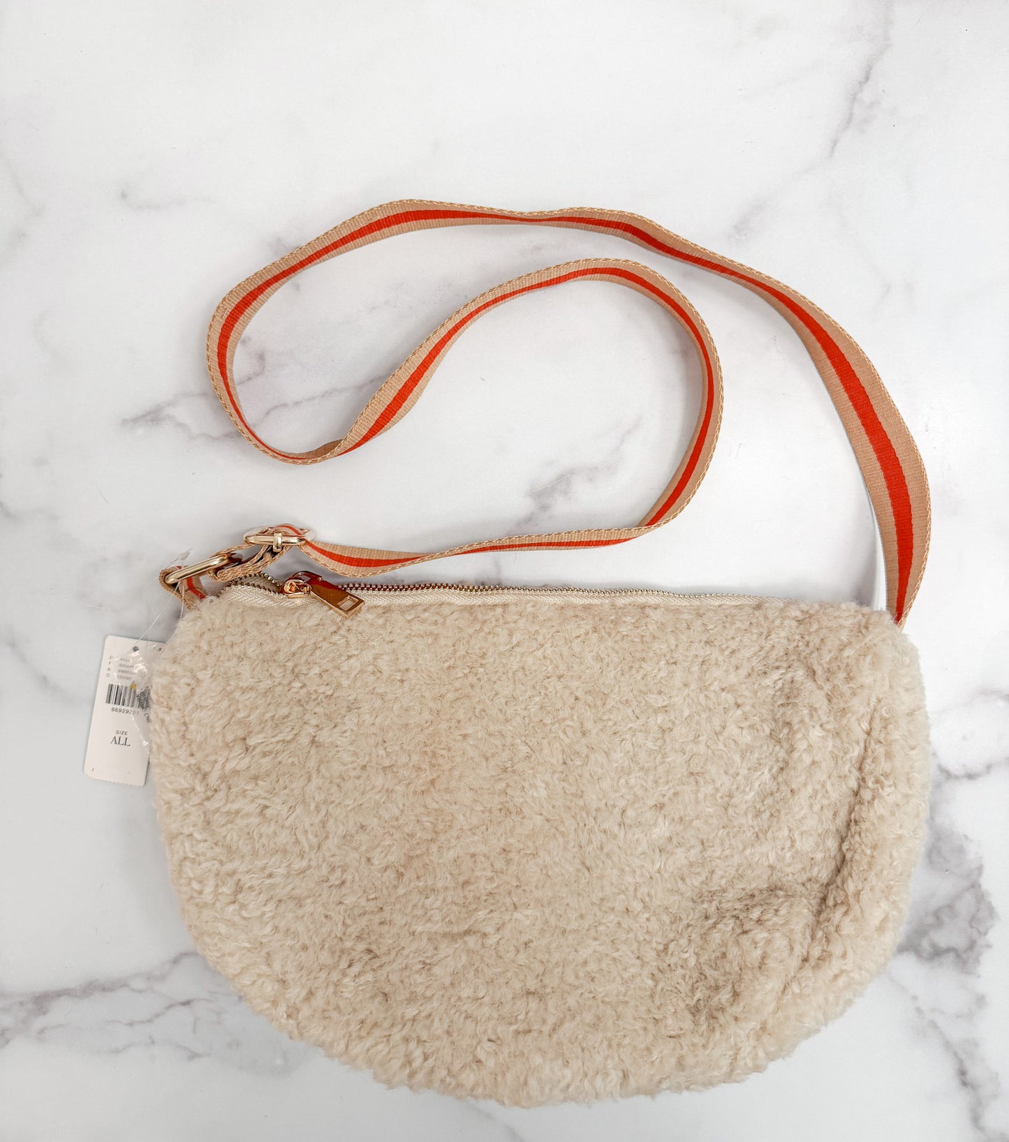 by Anthropologie Sherpa Half Moon Sling Bag