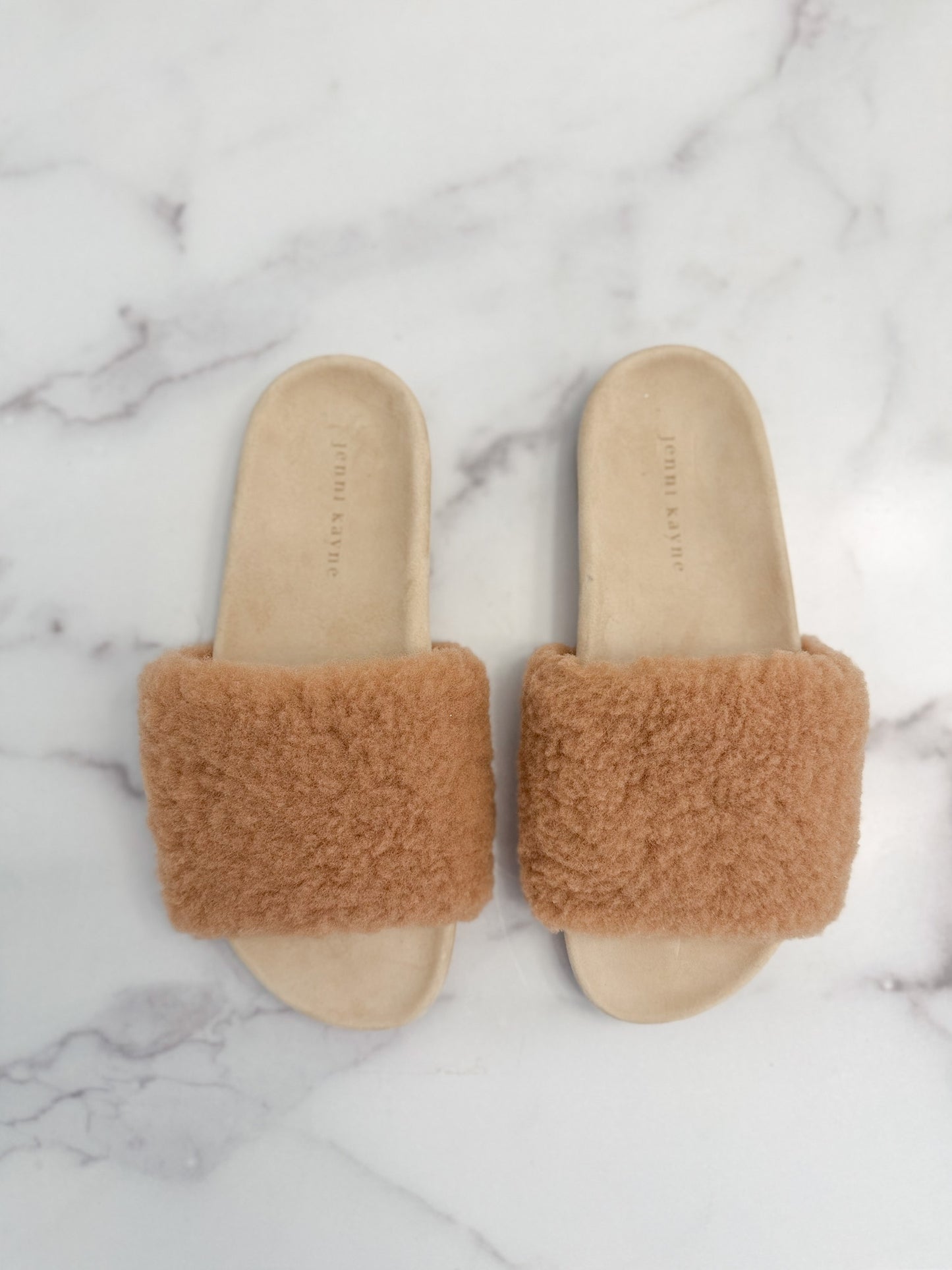 Jenni Kayne Shearling Slide Sandals, Size 39