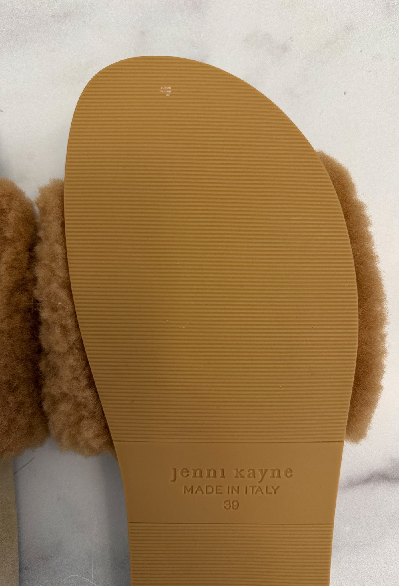Jenni Kayne Shearling Slide Sandals, Size 39