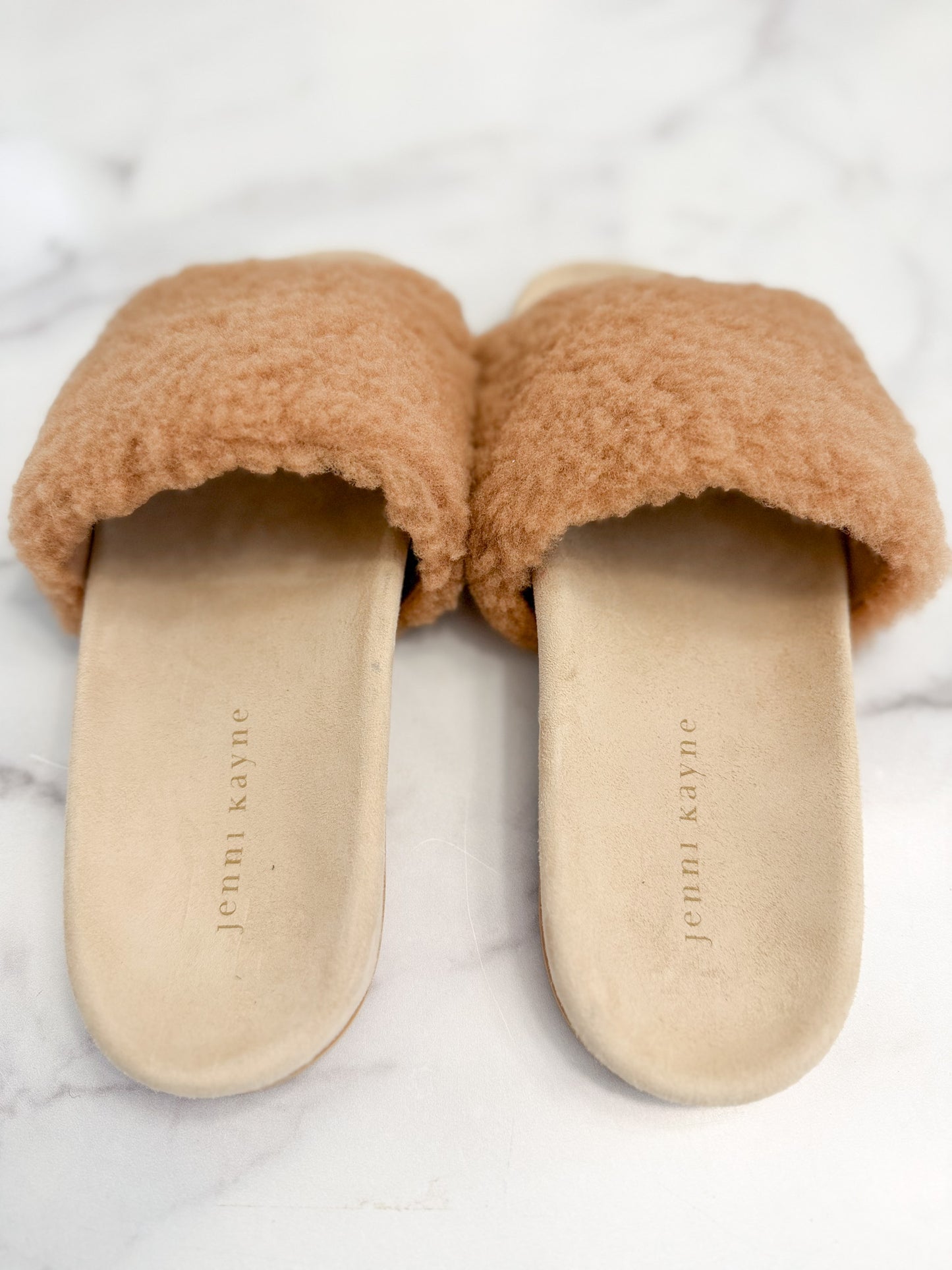 Jenni Kayne Shearling Slide Sandals, Size 39