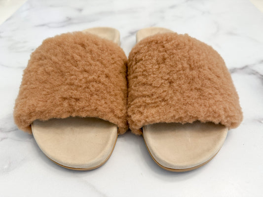 Jenni Kayne Shearling Slide Sandals, Size 39