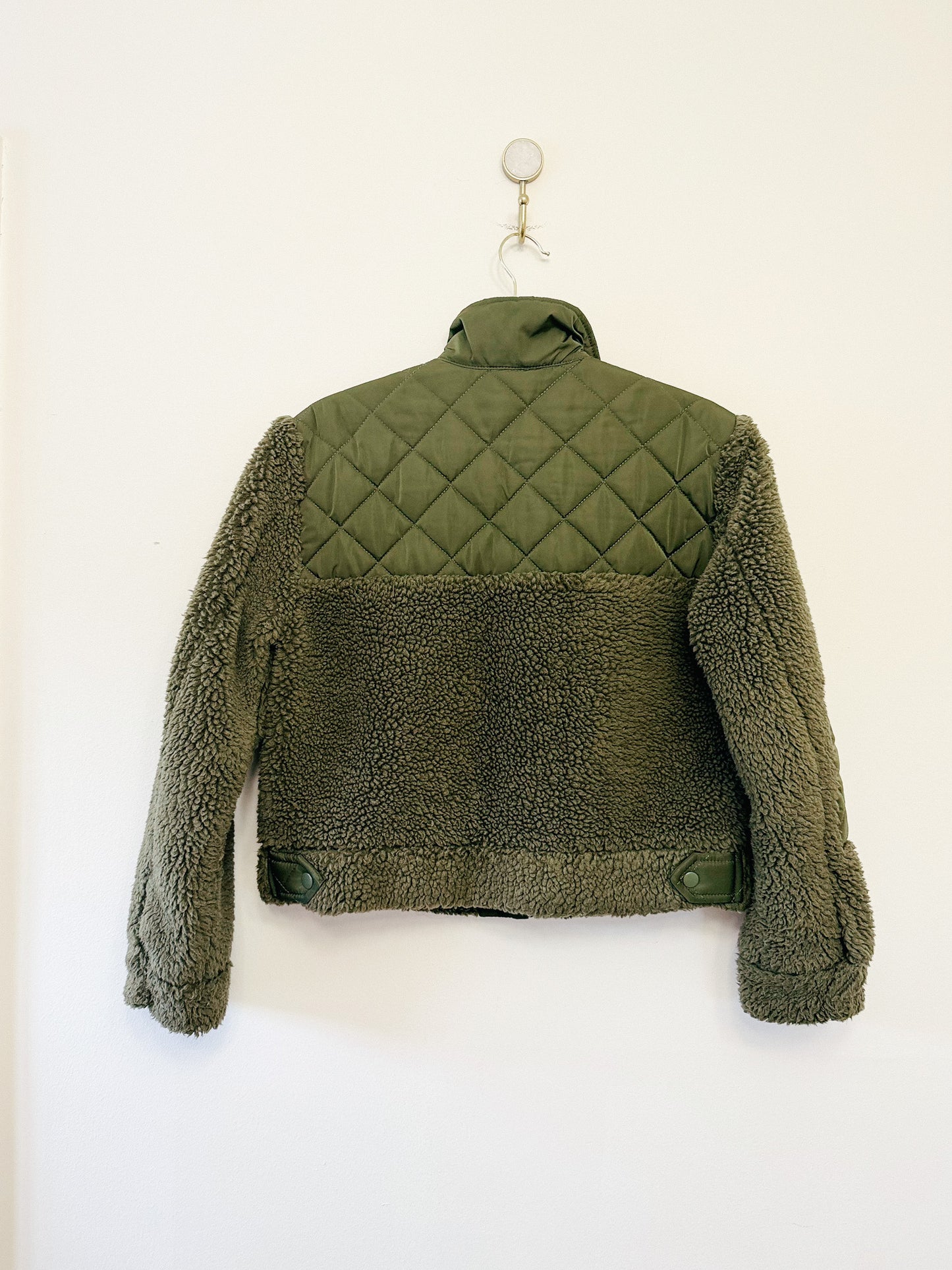 Rails Women's Peyton Quilted Mixed Media Teddy Coat, Size Extra Small